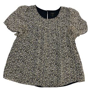 J.Crew Metallic Chiffon Top